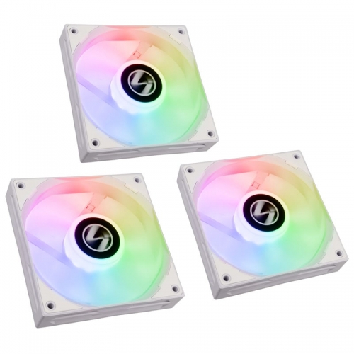 Lian Li ST120 RGB PWM Fan, 3x Pack + Controller, White - 120mm - 1