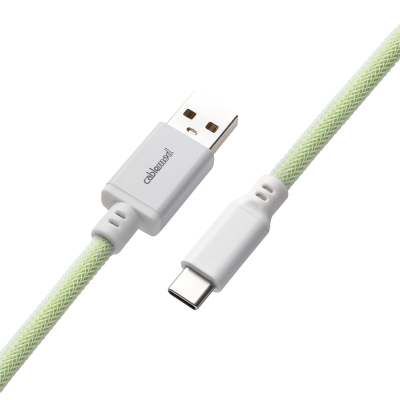 CableMod Pro Coiled Keyboard Cable USB-C To USB-A, Lime Sorbet - 150cm - 3