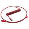 CableMod Pro Coiled Keyboard Cable USB-C To USB-A, Republic Red - 150cm - 1