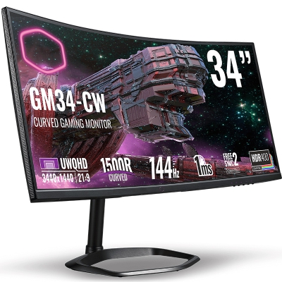 Cooler Master GM34-CW, 86,4 cm (34") 144Hz, UWQHD, VA - DP, HDMI - 3