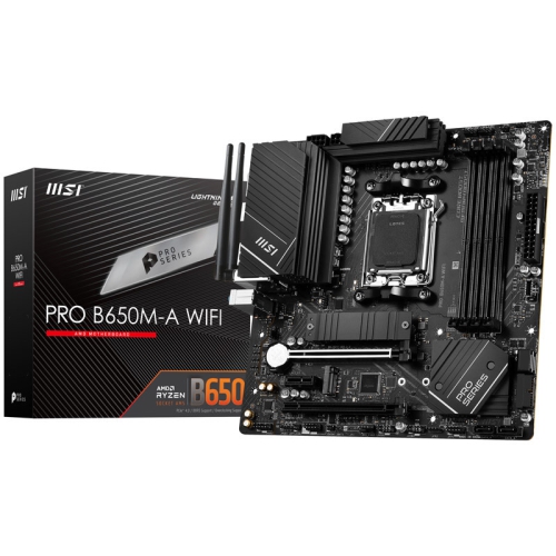 MSI Pro B650M-A WiFi DDR5, AMD B650 Mainboard AM5 - 1