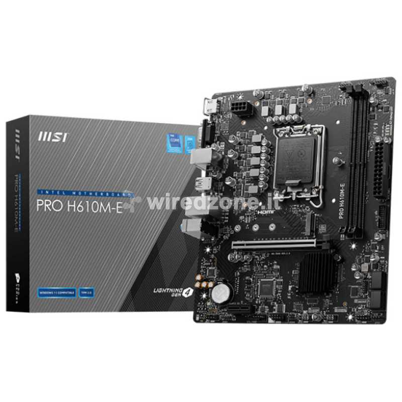 MSI Pro H610M-E, Intel H610 Mainboard LGA1700