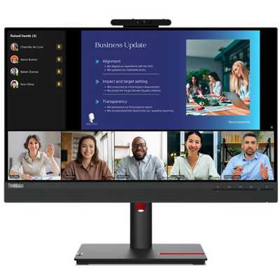 Lenovo ThinkVision T24v-30, 60,5 cm (23.8"), 75Hz, FHD, IPS, Webcam - VGA, DP, HDMI