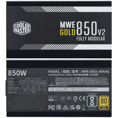 Cooler Master MWE Gold V2, 80 PLUS Gold, Full-Modular - 850 Watt
