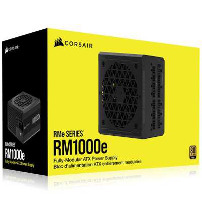 Corsair RM1000e Black, 80 PLUS Gold, Full-Modular - 1000 Watt