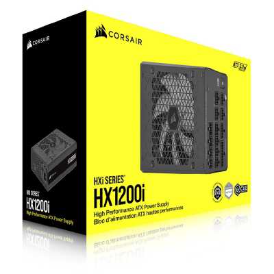 Corsair HX1200i Black, 80 PLUS Platinum, Full-Modular - 1200 Watt