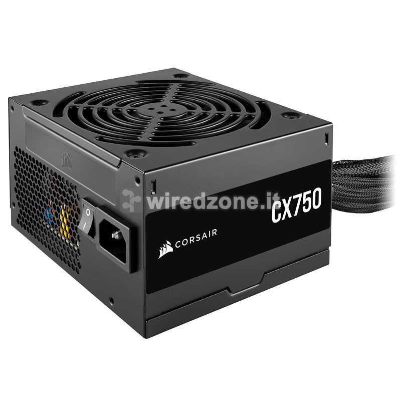 Corsair CX750 Black, 80 PLUS Bronze, Non-Modular - 750 Watt