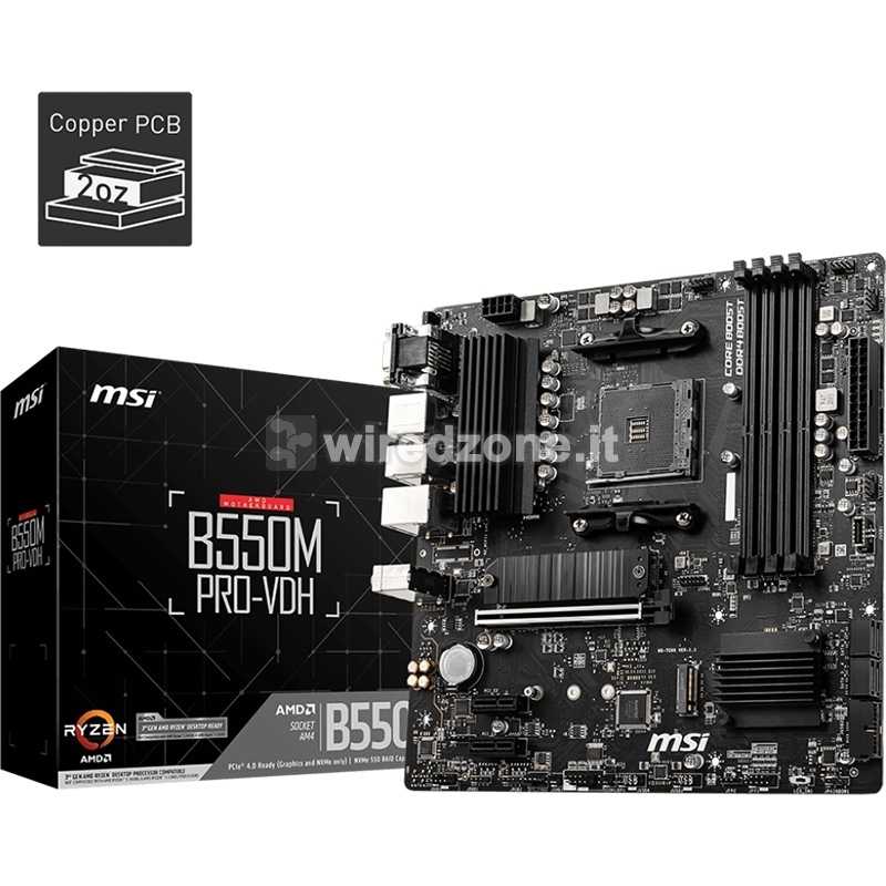 MSI B550M PRO-VDH, AMD B550 Mainboard AM4