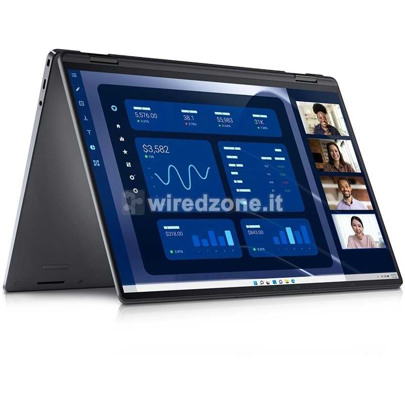 Dell Latitude 9450 2-in-1, Ultra 7-165U, 35,6 cm (14"), Touch Screen, WQXGA, Intel Graphics, 16GB LPDDR5x, 512GB SSD, W11 Pro