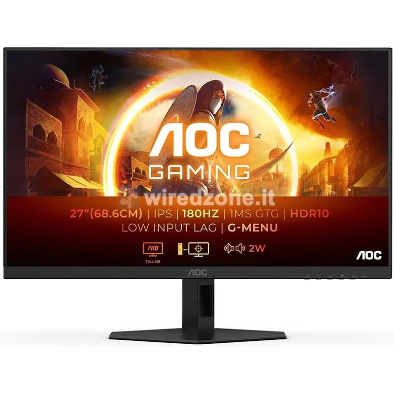 AOC 27G4XE, 68,6 cm (27"), 180Hz, Full HD, IPS - DP, HDMI