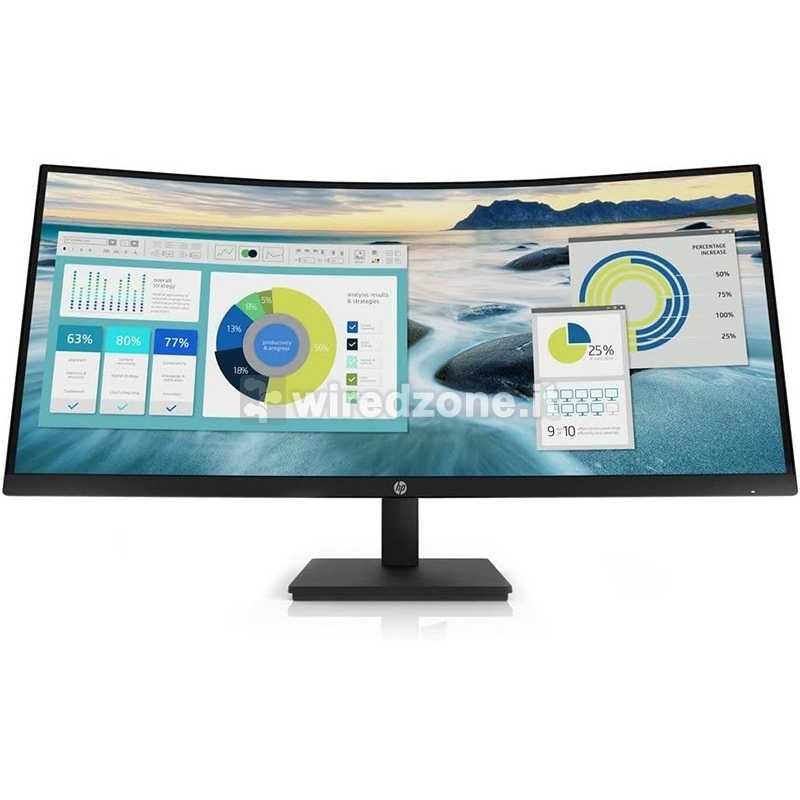 HP P34hc G4 Curved, 86,4 cm (34"), 100Hz, Ultra Wide QHD, VA - USB-C, DP, HDMI