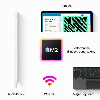 Apple iPad Pro Silver, 5G-LTE, 33 cm (13"), 8GB RAM, 256GB, 12MP, iPadOS