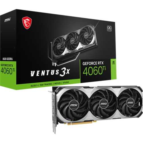 MSI GeForce RTX 4060 Ti Ventus 3X E 8GB OC GDDR6