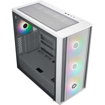 Cooler Master MasterBox 600 Mid-Tower, Side-Glass - White