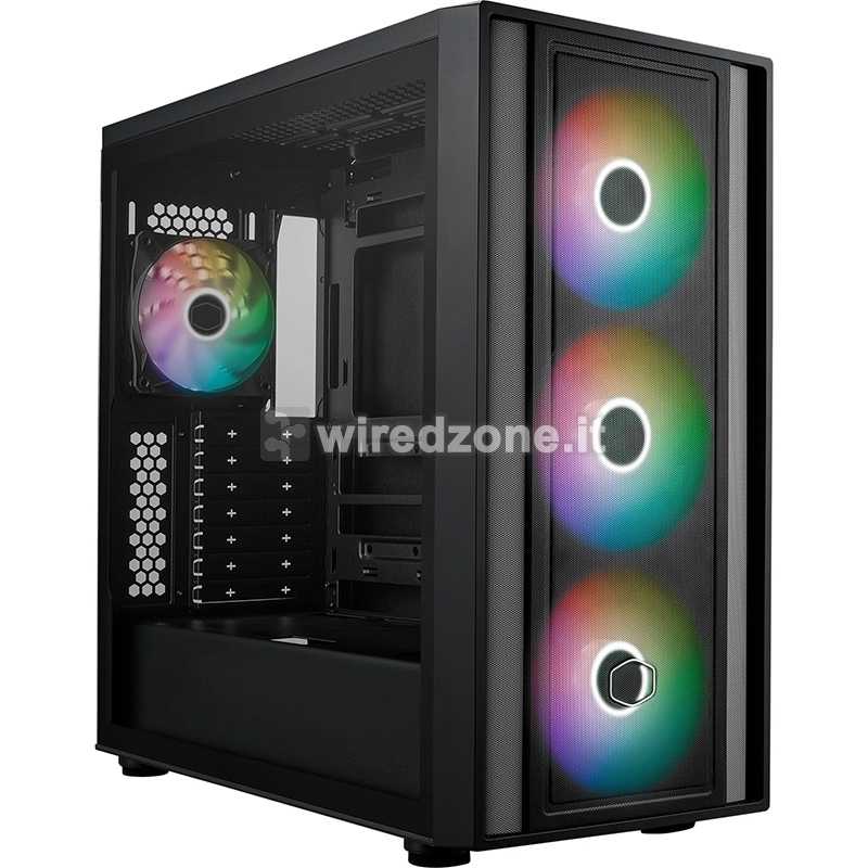 Cooler Master MasterBox 600 Mid-Tower, Side-Glass - Black