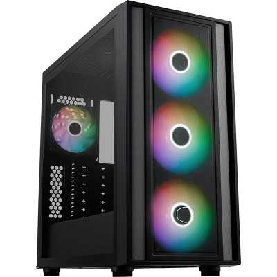 Cooler Master MasterBox 600 Mid-Tower, Side-Glass - Black