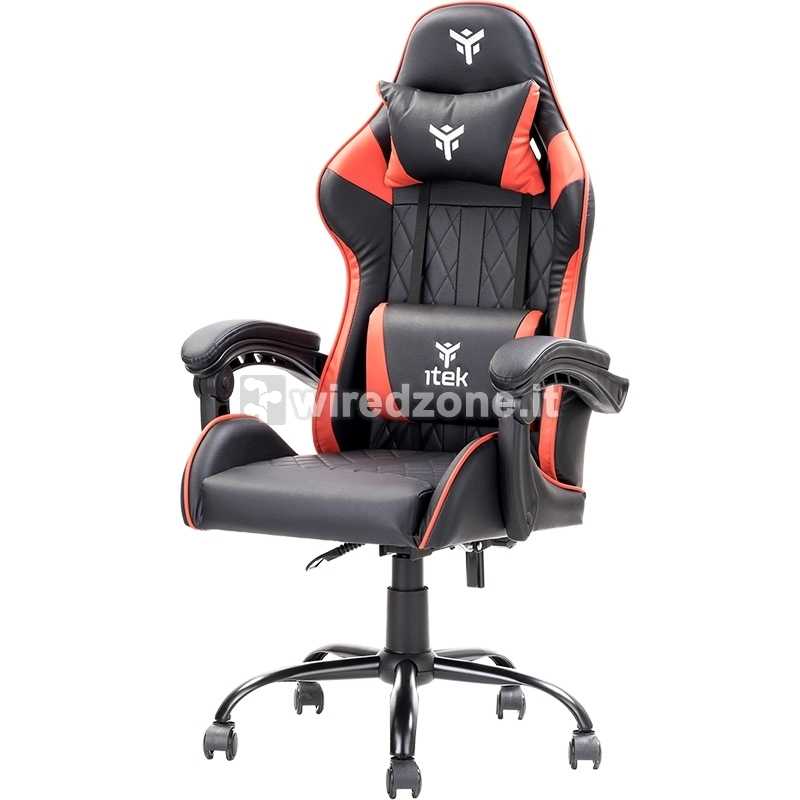 itek RHOMBUS PF10 Gaming Chair - Black / Red