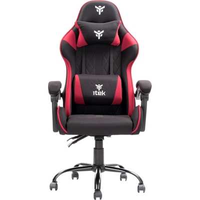 itek RHOMBUS FF10 Fabric Gaming Chair - Black / Red