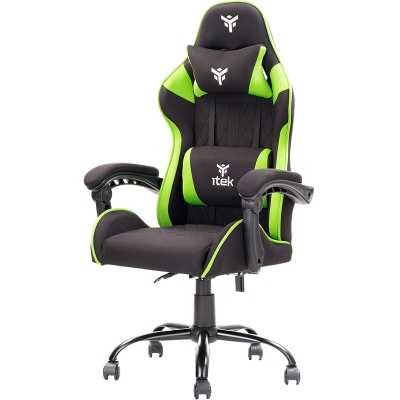 itek RHOMBUS FF10 Fabric Gaming Chair - Black / Green