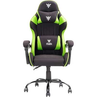 itek RHOMBUS FF10 Fabric Gaming Chair - Black / Green