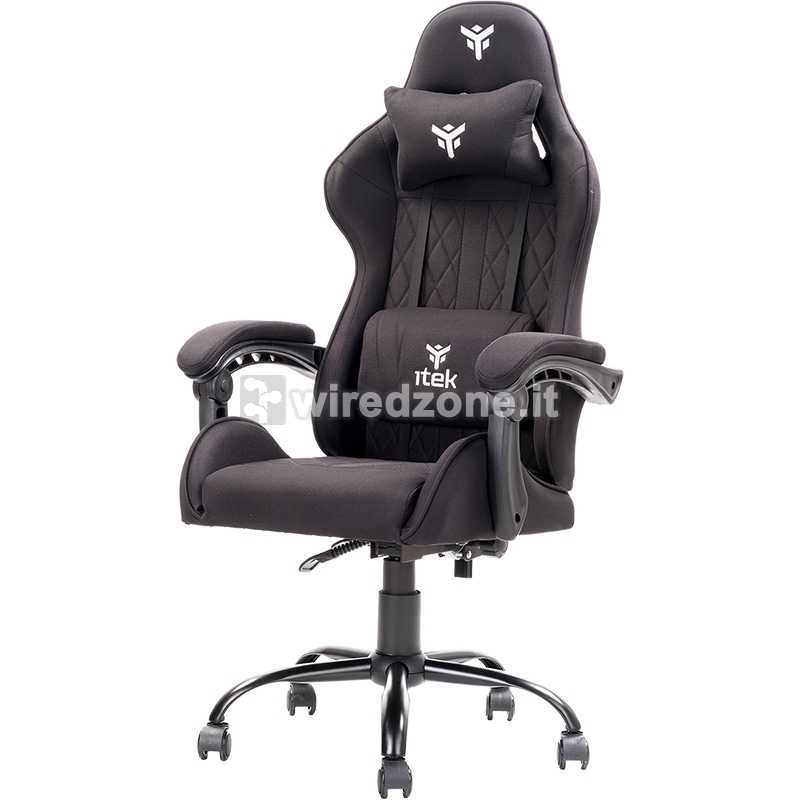 itek RHOMBUS FF10 Fabric Gaming Chair - Black