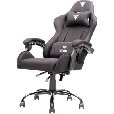 itek RHOMBUS FF10 Fabric Gaming Chair - Black