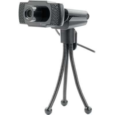 itek W300 Webcam with Microphone and Tripod - Black