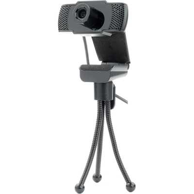 itek W300 Webcam with Microphone and Tripod - Black