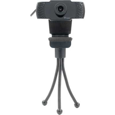 itek W300 Webcam with Microphone and Tripod - Black