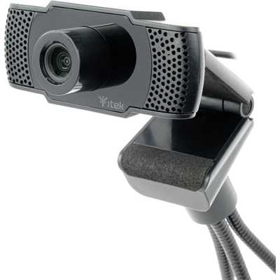 itek W300 Webcam with Microphone and Tripod - Black