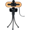 itek W401L Webcam with LED Ring, Microphone and Tripod - Black