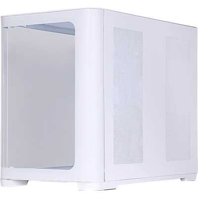 itek DARK CAVE CURVED Mid-Tower, Side-Glass - White