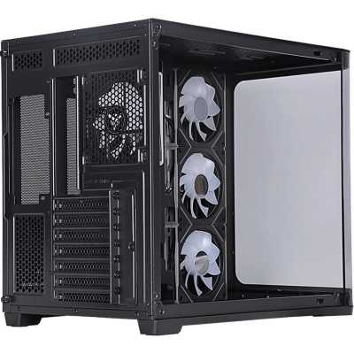 itek DARK CAVE CURVED Mid-Tower, Side-Glass - Black