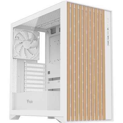 itek WOODY Mid-Tower, Side-Glass - White