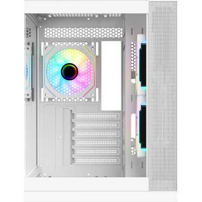 itek DARK CAVE DS Mid-Tower, Side-Glass - White