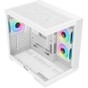 itek DARK CAVE DS Mid-Tower, Side-Glass - White