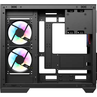 itek DARK CAVE DS Mid-Tower, Side-Glass - Black