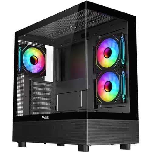 itek SHOWBUI 42B Mid-Tower, Side-Glass - Black