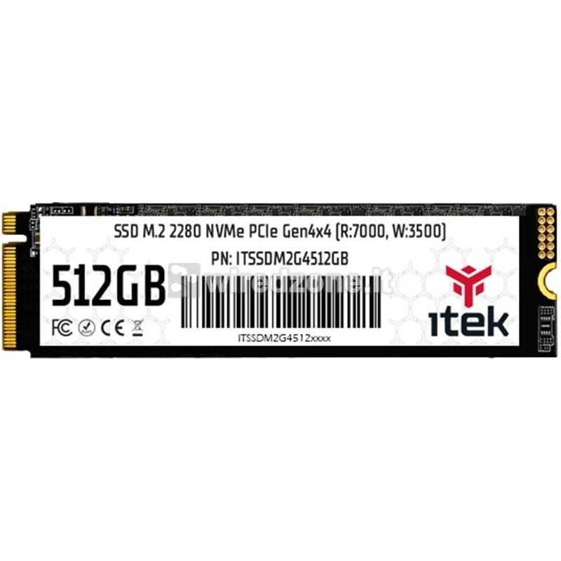 Itek SSD, PCIe Gen4x4, NVMe, M.2 2280 - 512 GB