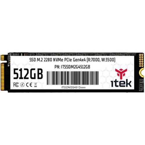 Itek SSD, PCIe Gen4x4, NVMe, M.2 2280 - 512 GB