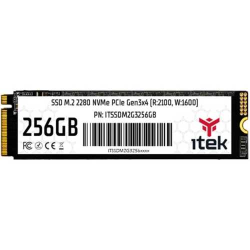 Itek SSD, PCIe Gen3x4, NVMe, M.2 2280 - 256 GB