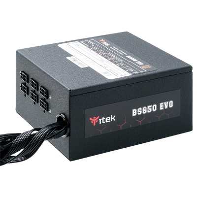 itek BS650 EVO, 80 PLUS Bronze - Semi-modular - 650 Watt