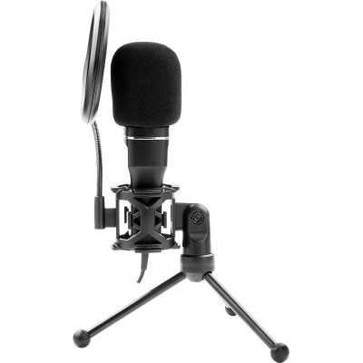 itek M100 Condenser Microphone with Tripod - Black