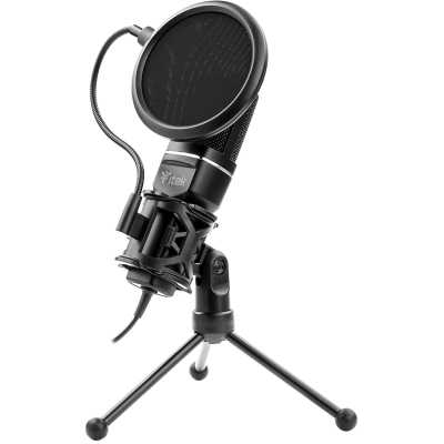 itek M100 Condenser Microphone with Tripod - Black