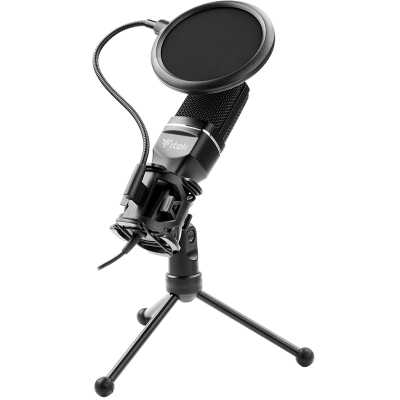 itek M100 Condenser Microphone with Tripod - Black