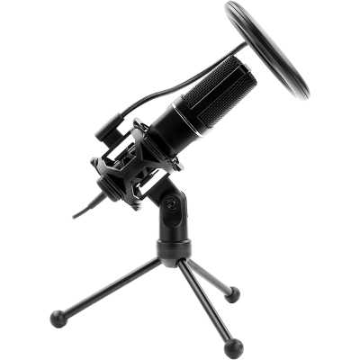 itek M100 Condenser Microphone with Tripod - Black