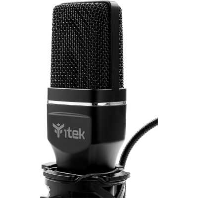 itek M100 Condenser Microphone with Tripod - Black