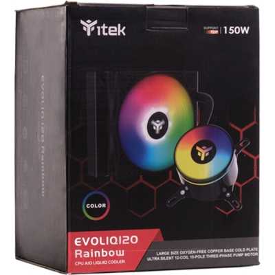 itek EVOLIQ 120 Rainbow CPU-Cooler - Black