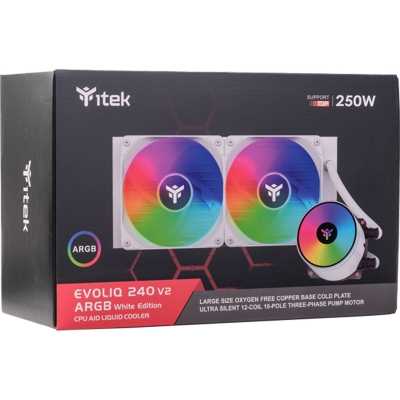 itek EVOLIQ 240 V2 ARGB CPU-Cooler -  White