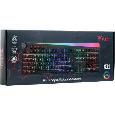 itek X31 RGB Wired Mechanical Gaming Keyboard - Switch Blue OUTEMU